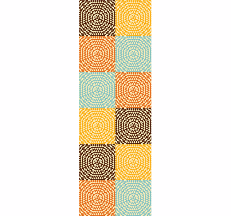 Tapete geometrische Muster geometrische spiralquadrate - TenStickers