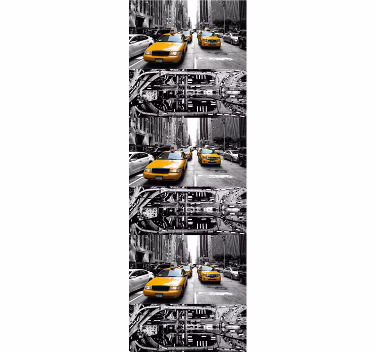 Tapete Stadt städtische taxiszene - TenStickers