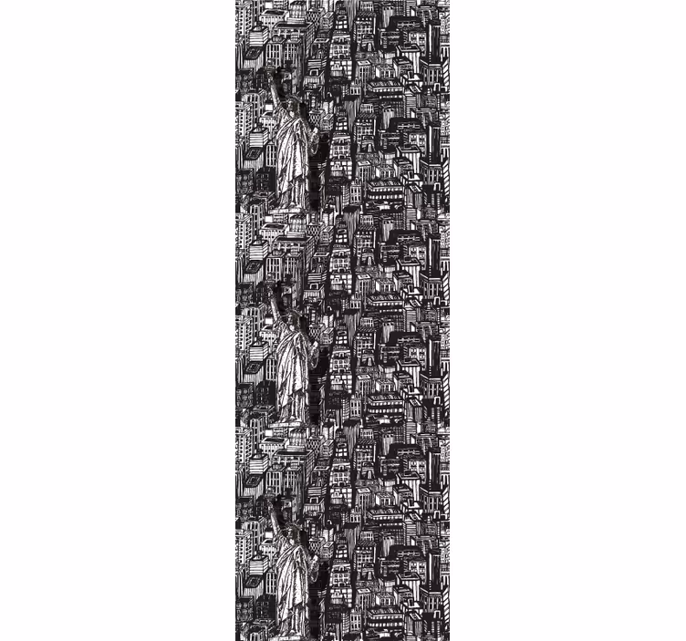 Tapete Stadt statue urbane collage - TenStickers