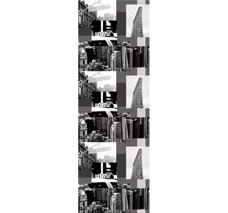 Tapete Stadt urbanes collagenmuster - TenStickers