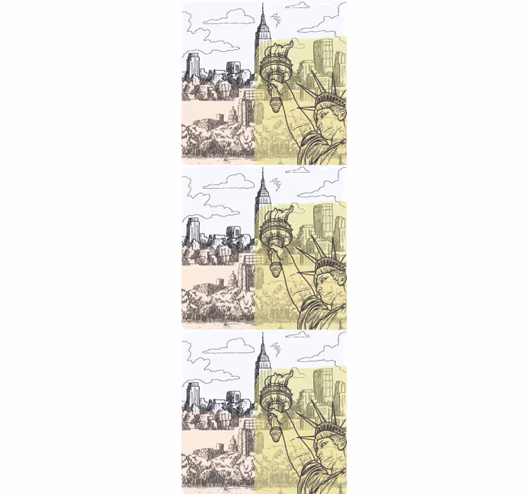 Tapete Stadt stadtskizzendesign - TenStickers