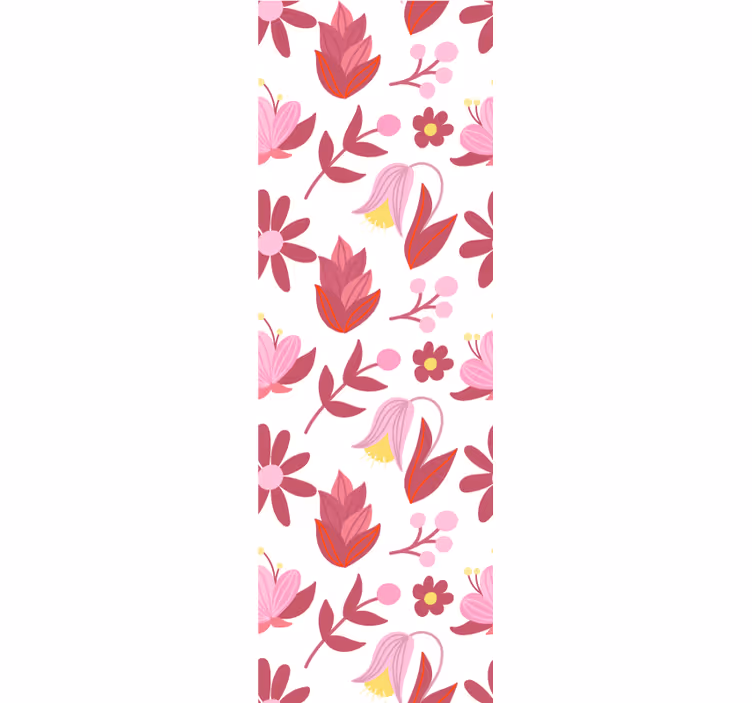 Tapete florale Ornamente rosa blumenstraußarrangement - TenStickers