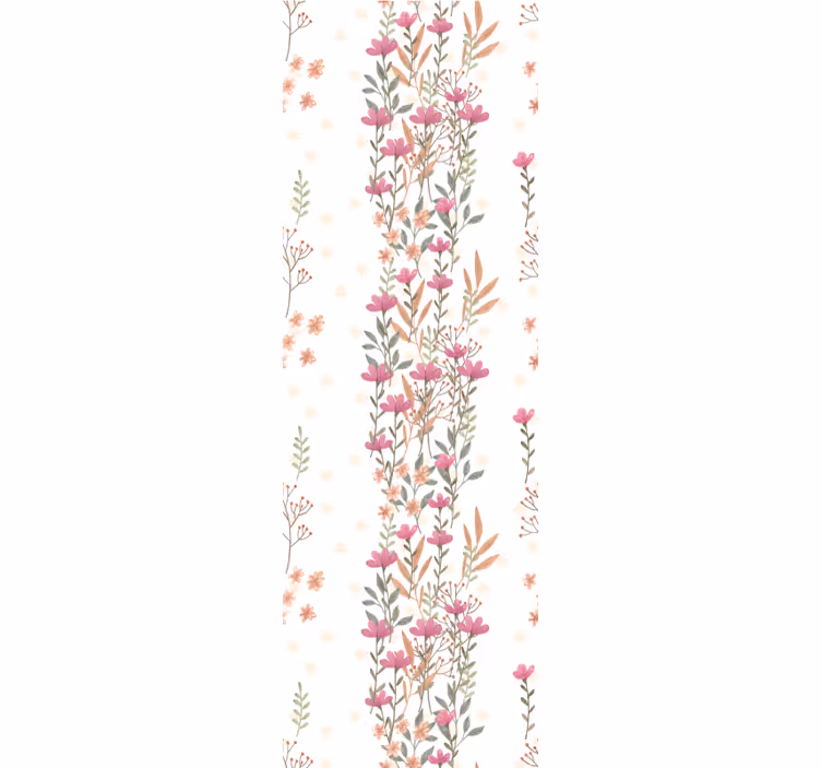 Blumentapete florale vertikale streifen - TenStickers