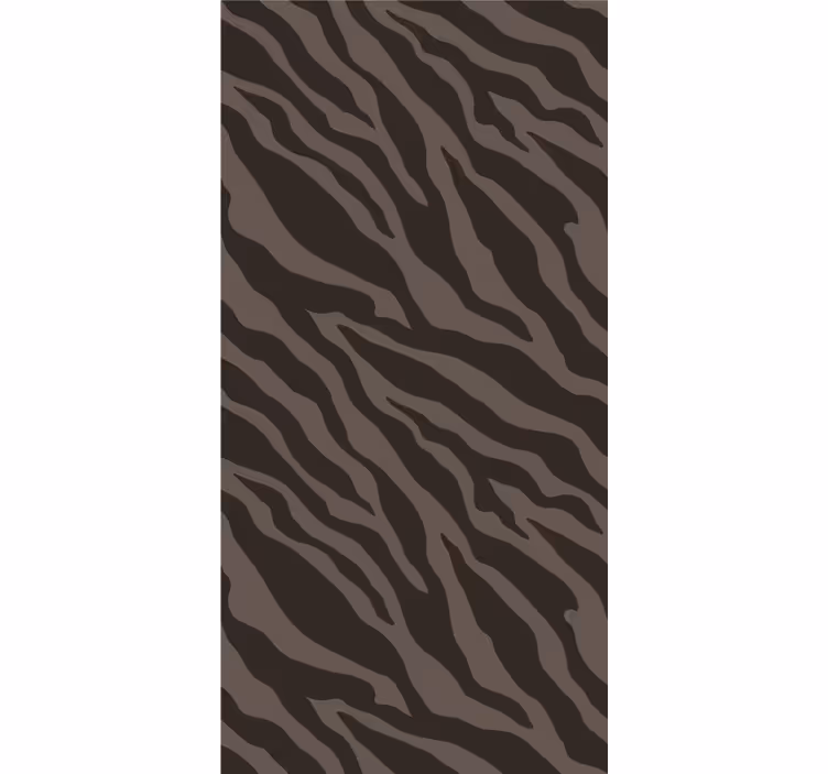Zebra tapete mit stilvollem schwarz-braunem muster - TenStickers