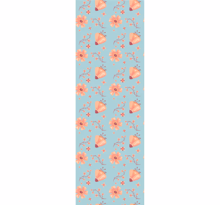Blumentapete mit schmetterlingsblütenmuster - TenStickers