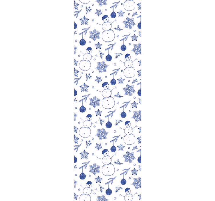 Weihnachtstapete feiertags-schneemannmuster - TenStickers