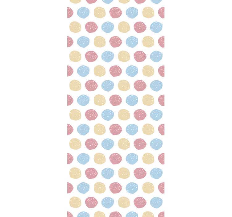 Tapeten Wohnzimmer Pastellfarbene tupfen - TenStickers