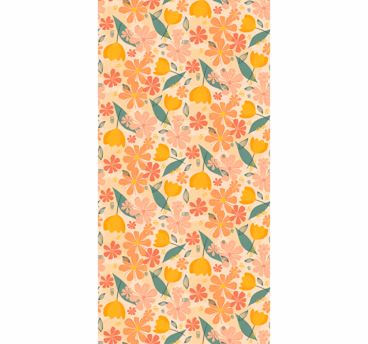 Blumentapete zitrusblumenmotiv - TenStickers