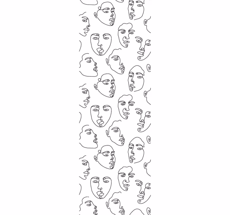 Kunst Tapete strichzeichnungen - TenStickers