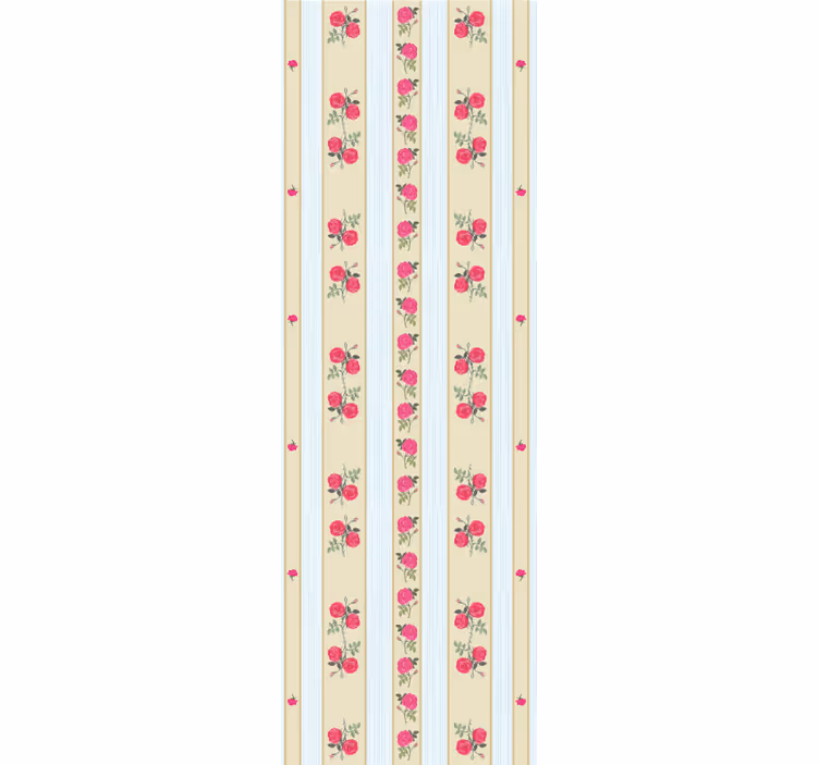 Tapete gestreift florale gestreifte eleganz - TenStickers