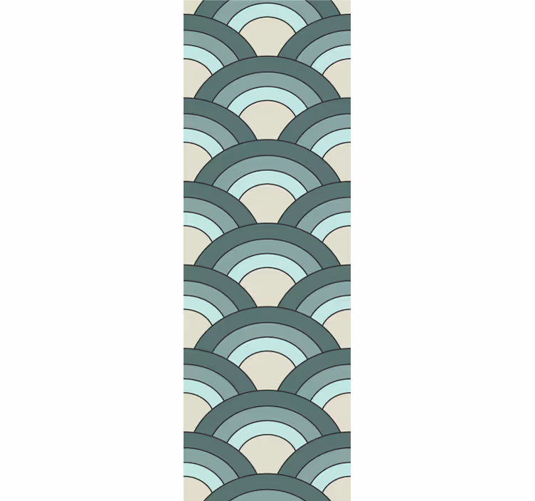 Tapete geometrische Muster halbkreis-muster - TenStickers