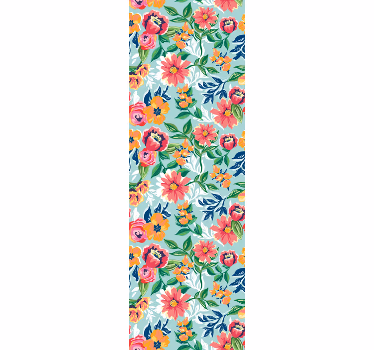 Blumentapete Buntes wildes Muster - TenStickers