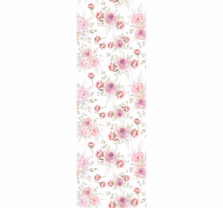 Blumentapete zartes blumenmuster - TenStickers