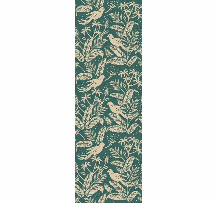 Tapete Vögel botanische voliere - TenStickers