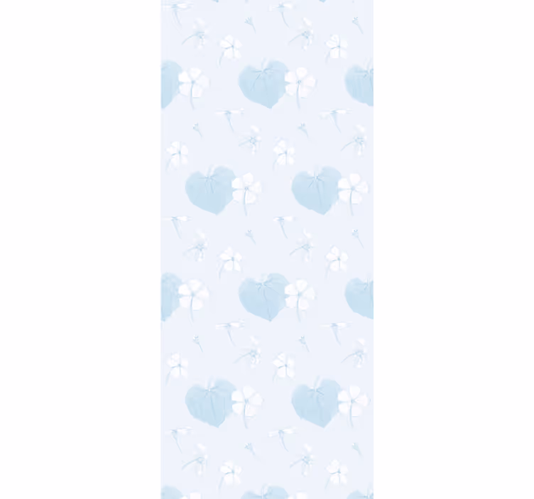 Blumentapete sanftes blaues motiv - TenStickers