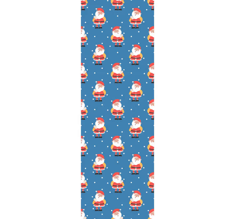 Weihnachtstapete mit fröhlichen weihnachtsmann-motiven - TenStickers
