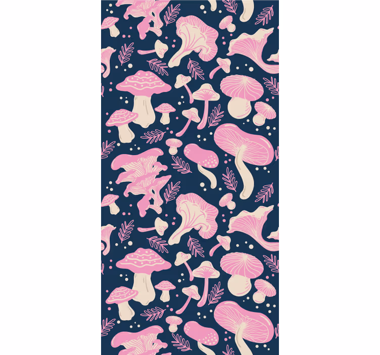 Tapete Natur buntes pilzmuster - TenStickers