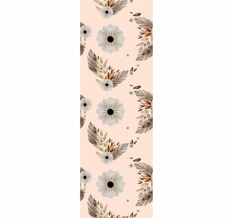 Blumentapete blumen- und blätterkomposition - TenStickers