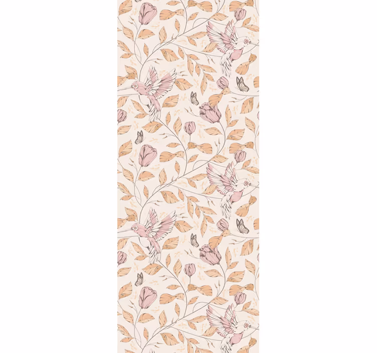 Blumentapete Tulpenmuster beige Farben - TenStickers