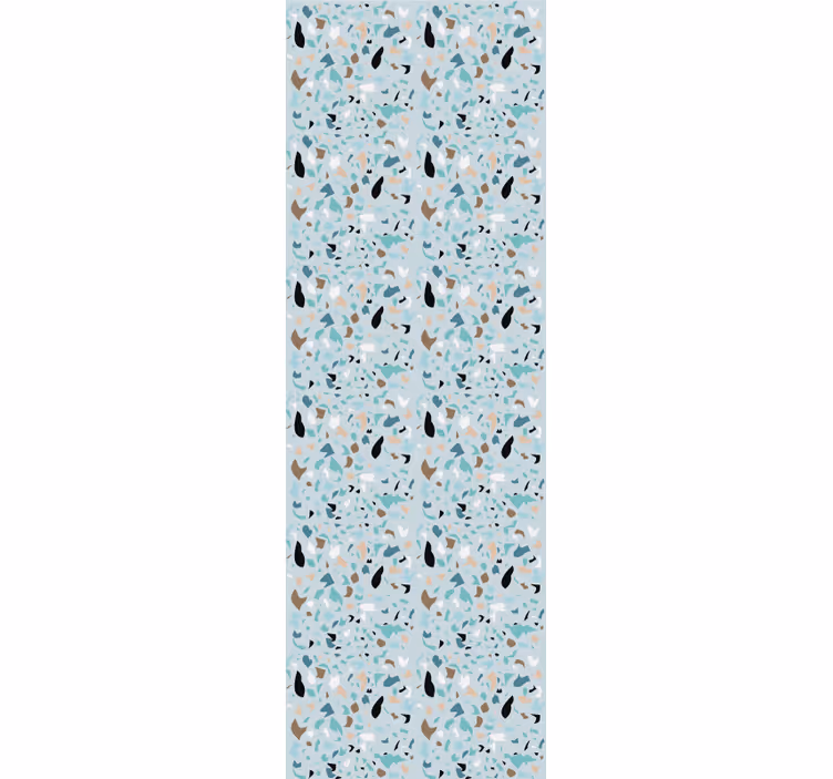 Tapete esszimmer in hellblauem terrazzo-effekt - TenStickers
