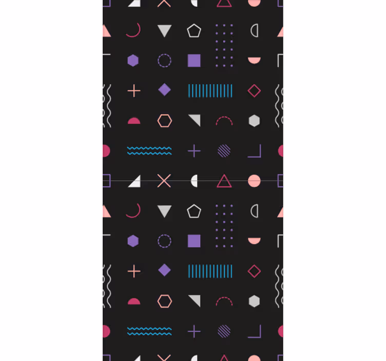 Tapete geometrische Muster bunte formen - TenStickers