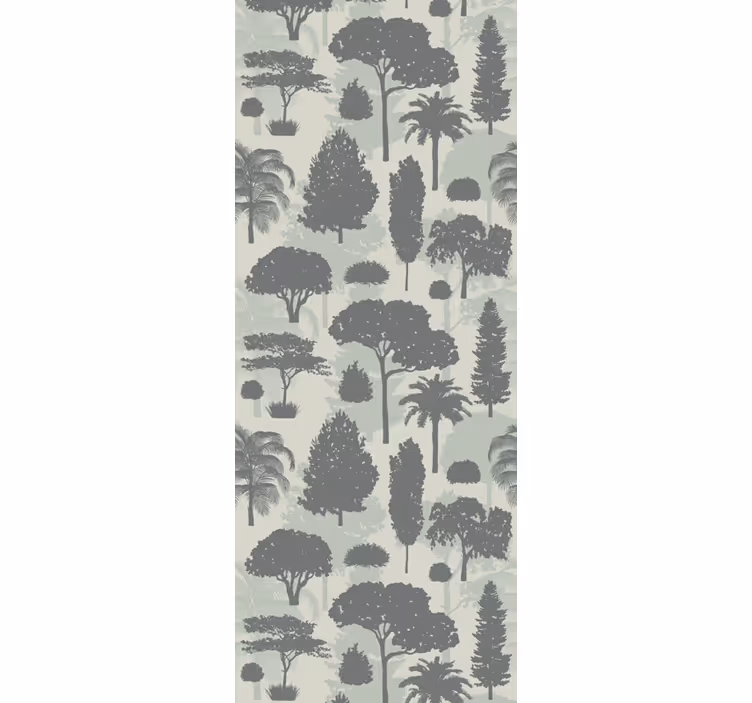 Tapete Landschaft baum-silhouette-muster - TenStickers