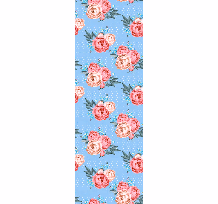 Blumentapete blühende rosenmuster - TenStickers