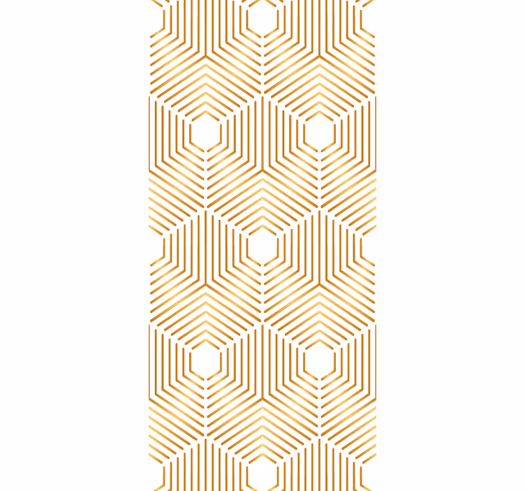 Tapete geometrische Muster goldenes sechseckmuster - TenStickers