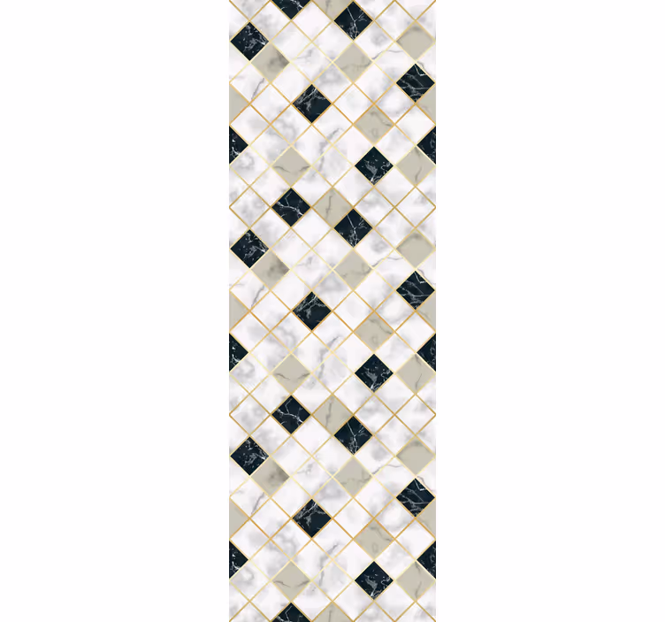 Marmor tapete mit elegantem diamantmuster - TenStickers