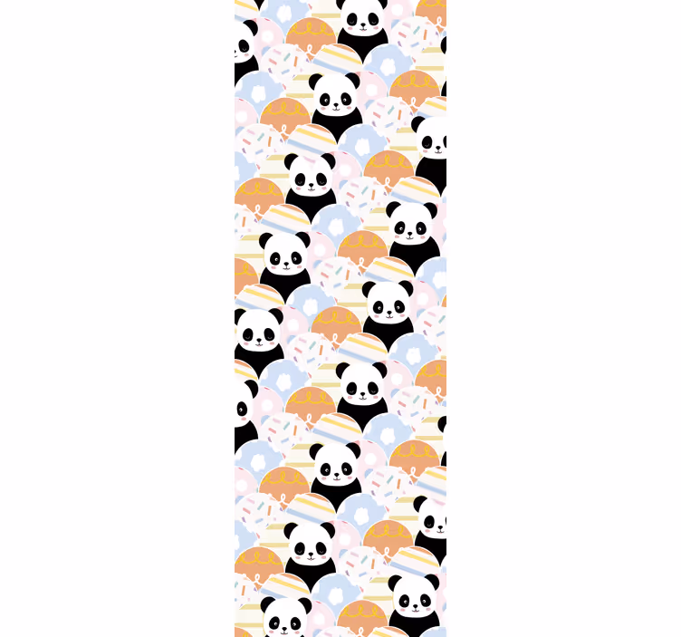 Tapete Tiere panda-muster - TenStickers