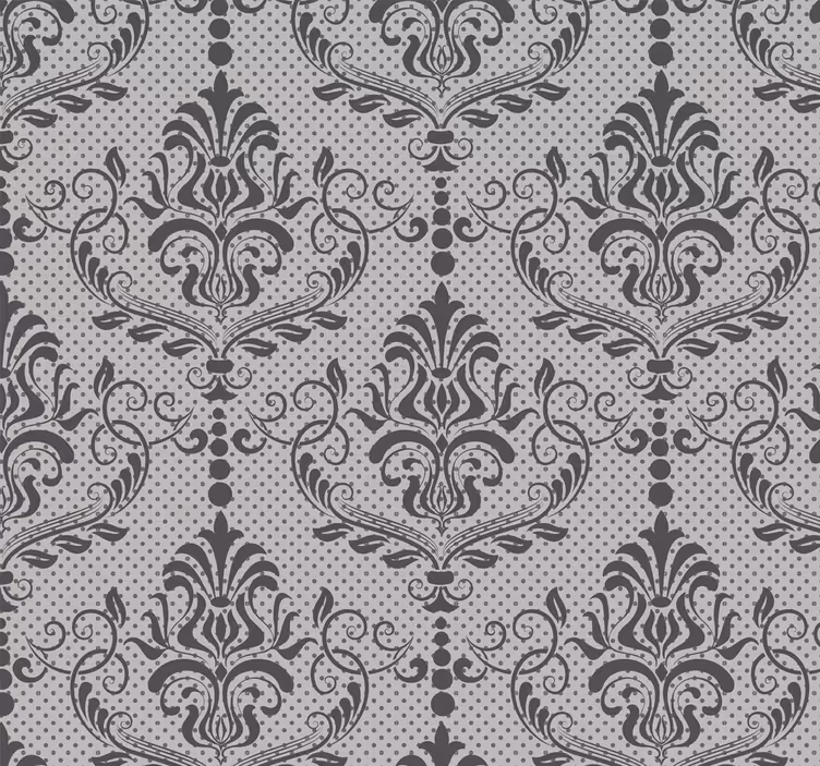 Tapete grau elegantes barockmuster - TenStickers