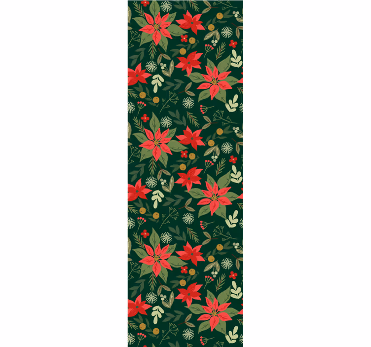 Weihnachtstapete festliches blumenmuster - TenStickers