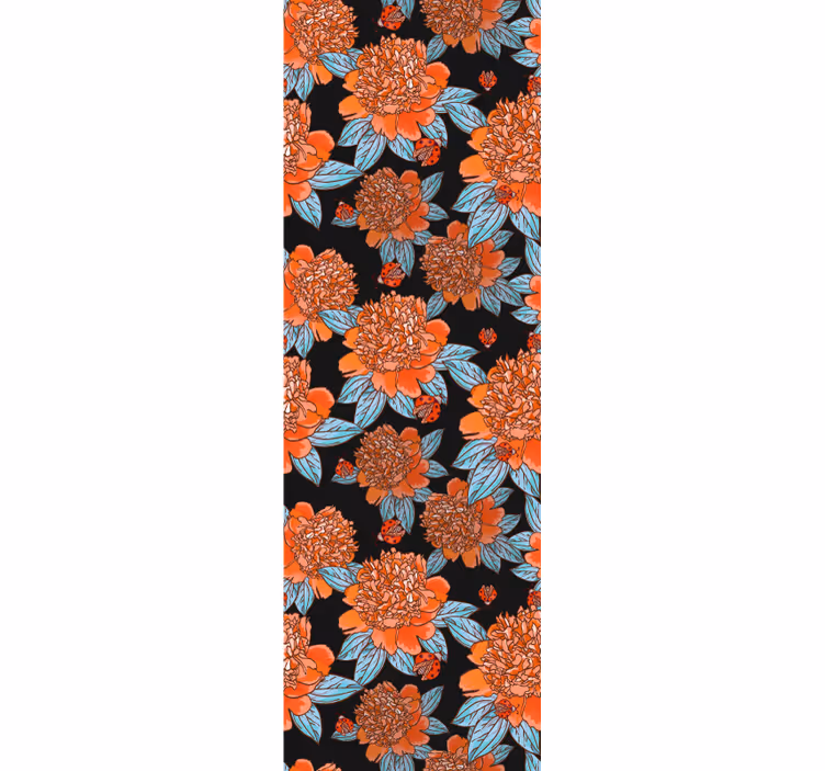 Blumentapete lebendiges, farbenfrohes design - TenStickers