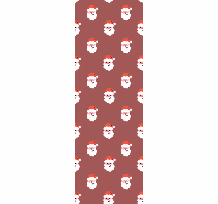 Weihnachtstapete mit weihnachtsmann-muster - TenStickers