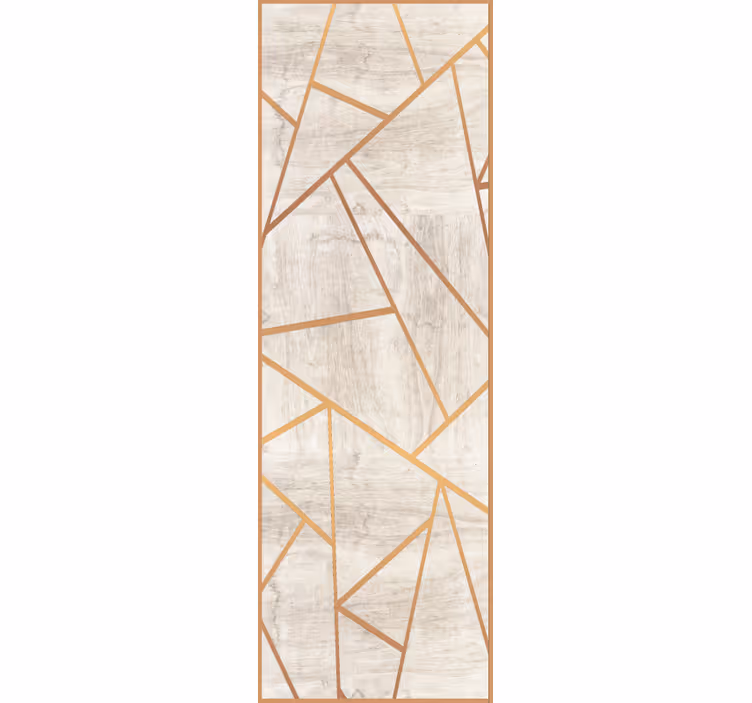 Tapete Holzoptik Walnussholz textur geometrisches Muster - TenStickers