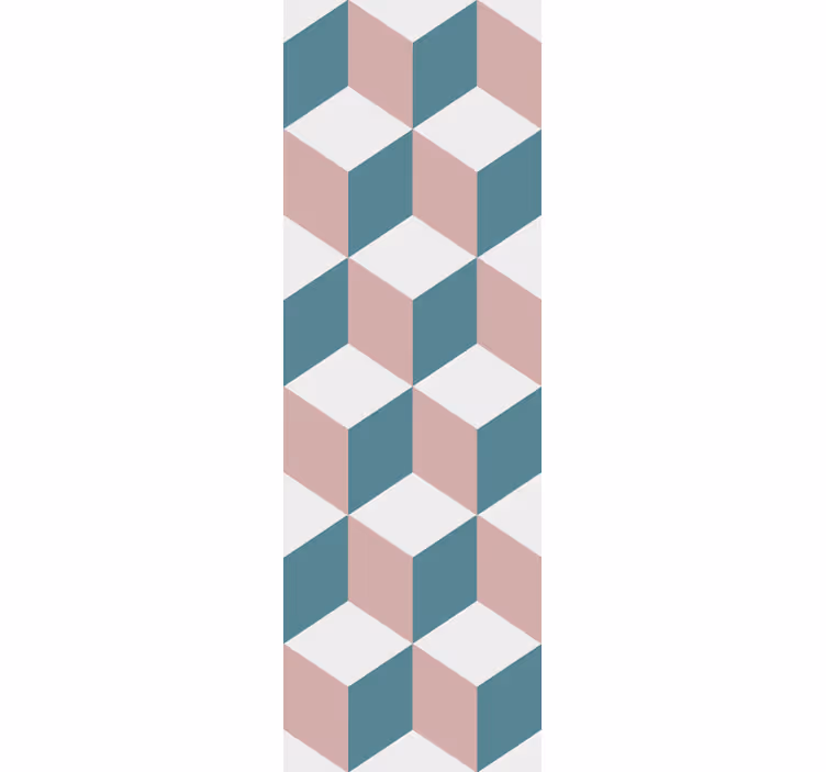Tapete geometrische Muster 3d-würfelanordnung - TenStickers