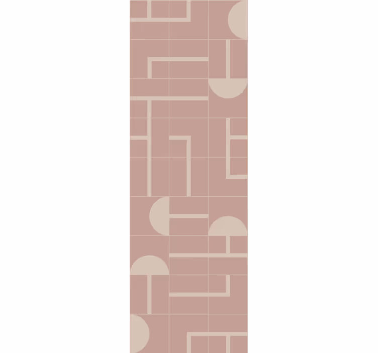 Tapete geometrische Muster beige weiche formen - TenStickers