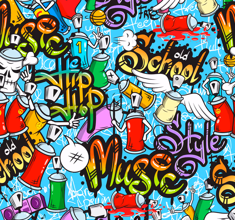 Kunst Tapete urbane graffiti-hip-hop-kultur - TenStickers