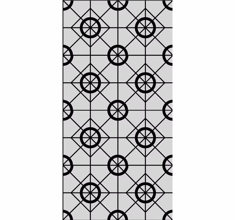 Fliesen Tapete geometrisches schwarzes muster - TenStickers