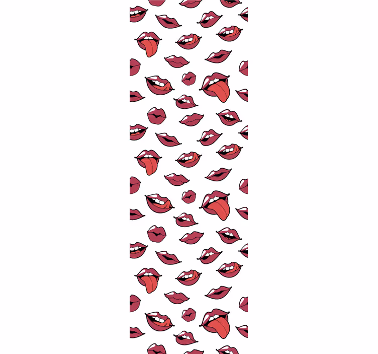 Tapete selbst gestalten ausdrucksstarke lippenmotive - TenStickers