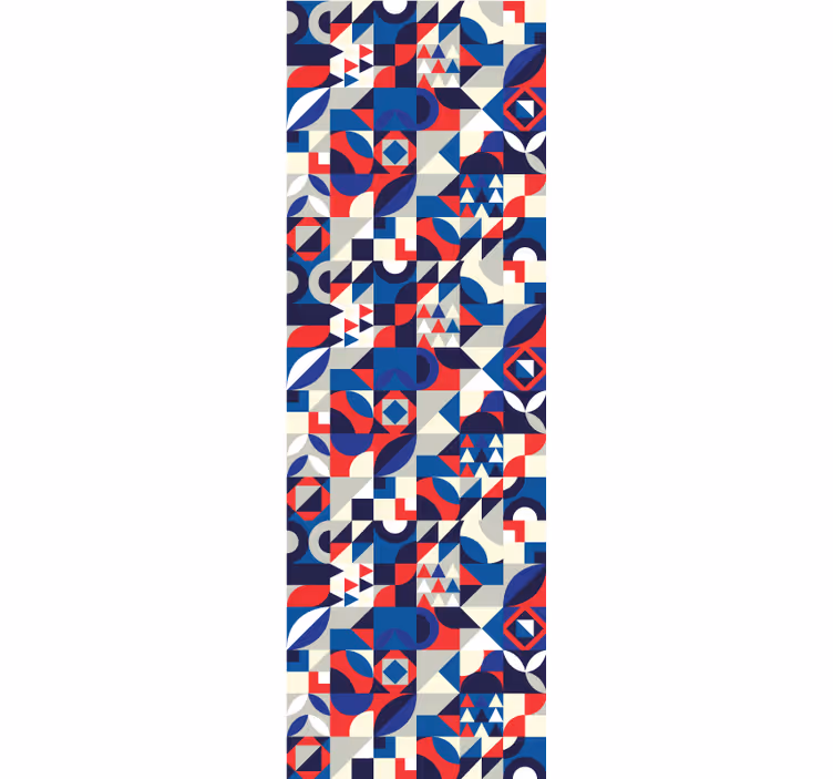 Tapete geometrische Muster blaue musterfusion - TenStickers