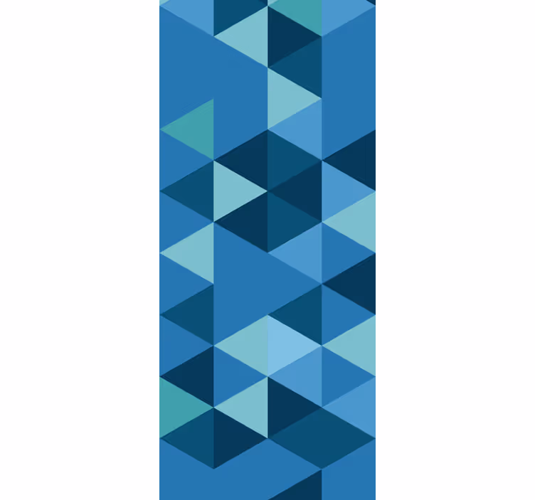 Quadrate Tapete Geometrische quadrate blau - TenStickers