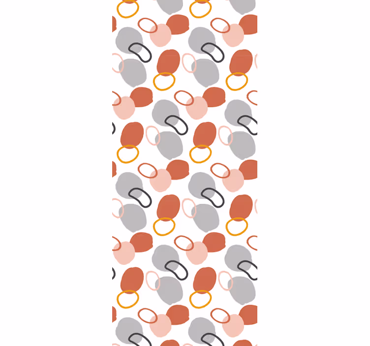 Tapete kreise braun und grau muster - TenStickers