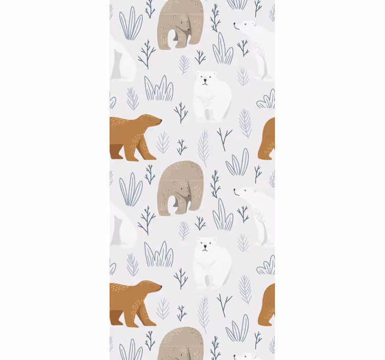 Tapete tiere mit braunem und eisbären-muster - TenStickers