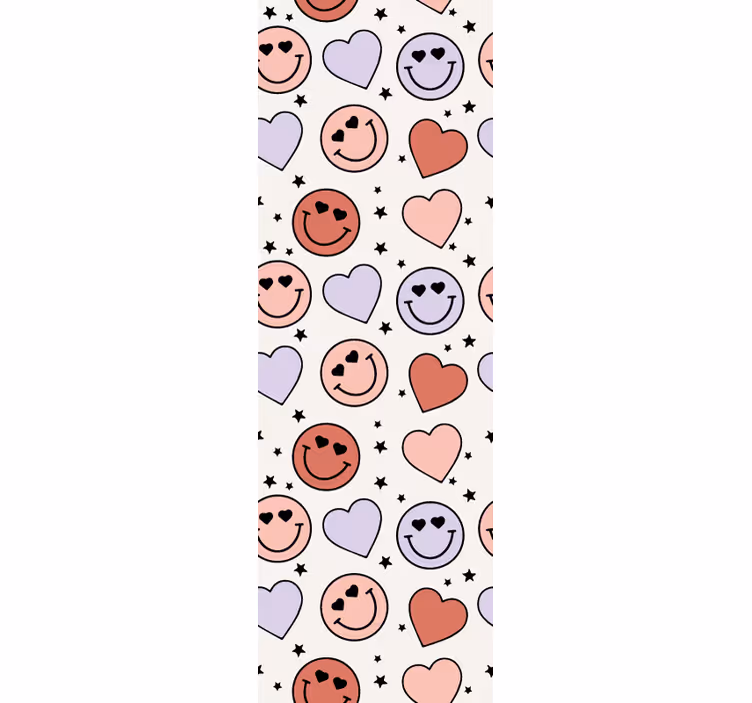 Tapete Jugendzimmer Liebe und herzen smiley-gesichter - TenStickers