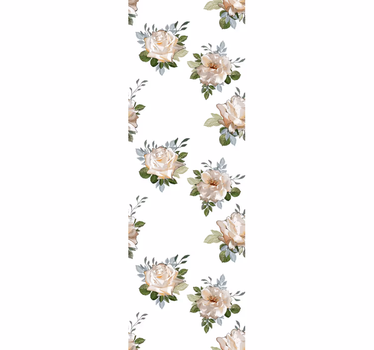 Blumentapete Kosmopolitisches Design mit großen blumen - TenStickers