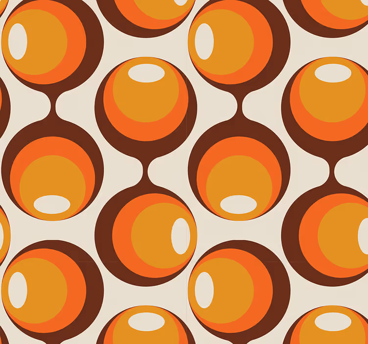 Jahrgang Tapete halblängliche form, design 70er - TenStickers