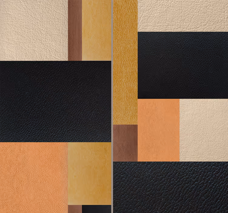 Abstrakt tapete Leder Mosaik - TenStickers