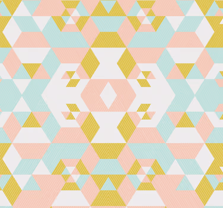 Tapete Wohnzimmer geometrisches pastellmuster - TenStickers