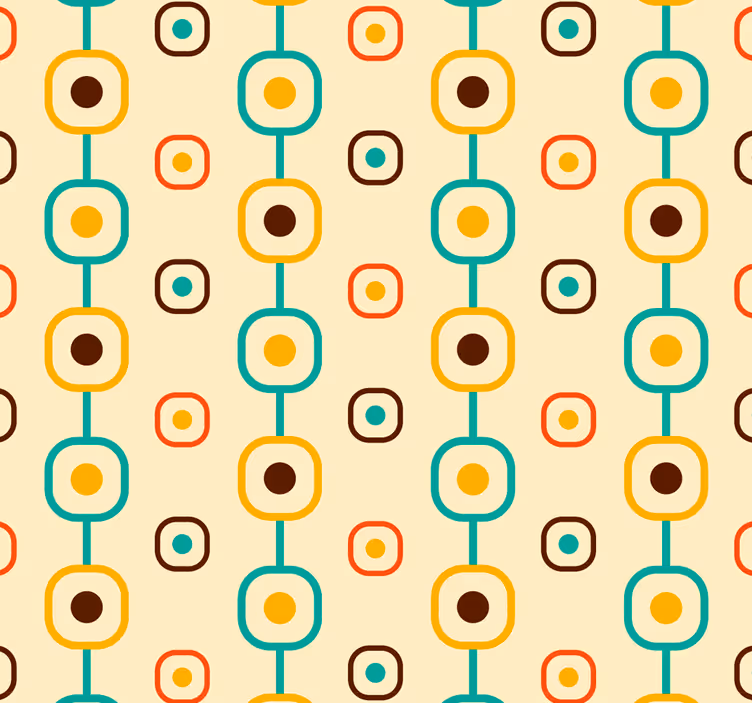 Vliestapete Jahrgang 60er geometrisch - TenStickers